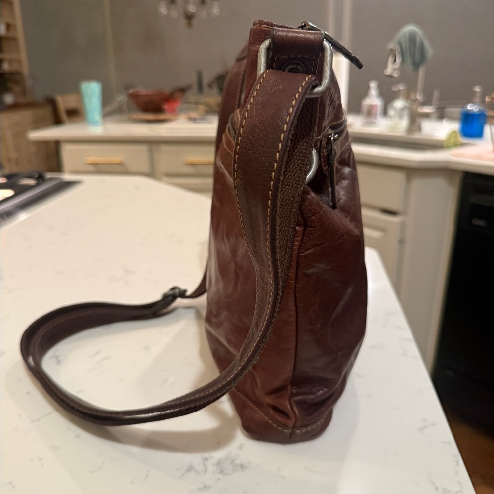 Jack Georges Voyager Leather Crossbody Messenger Bag - Brown - Picture 4 of 16